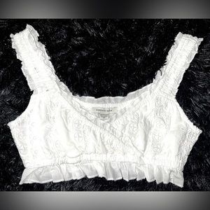 American Eagle Eyelet Crop Bra Top